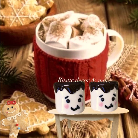 Crackle Barrel Chocolate Covered Marshmallows Salt & Pepper Shaker Set Vintage - Picture 1 of 1